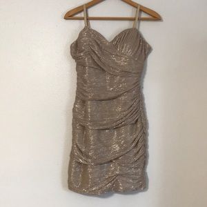 Shimmer gold formal dress